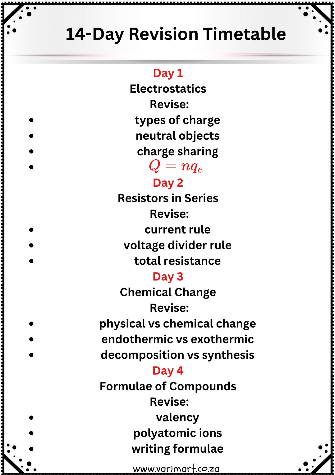 Grade 10 Physical Sciences Term 2 Study Pack (CAPS Aligned) - Image 5